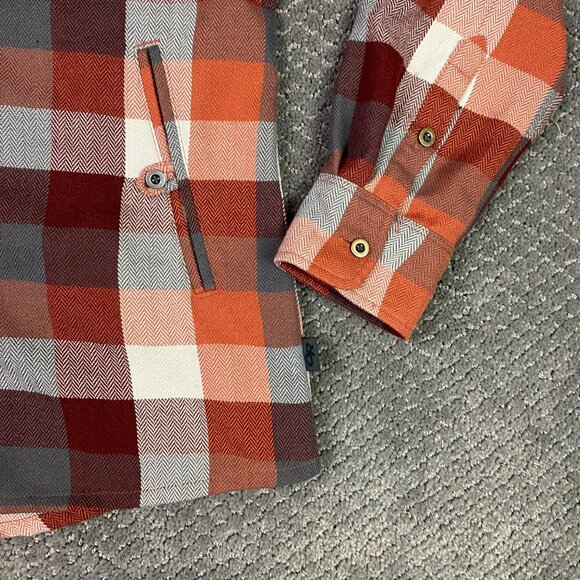 Outdoor Research Womens Feedback Flannel Hoody Shirt Jacket Shacket Small Plaid - Picture 3 of 14